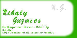 mihaly guzmics business card